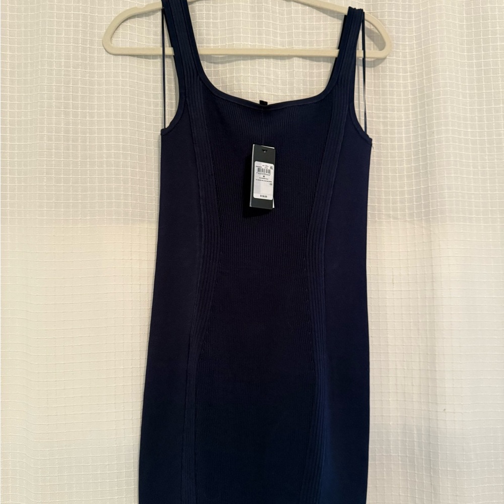 GUESS Lucia Ribbed Square Neck Mini Dress - Picture 2 of 4